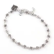 Unique Nice Beads Silver Rhinestone Anklet WomenChain Anklet Ankle Bracelet Barefoot Sandal Beach Foot
