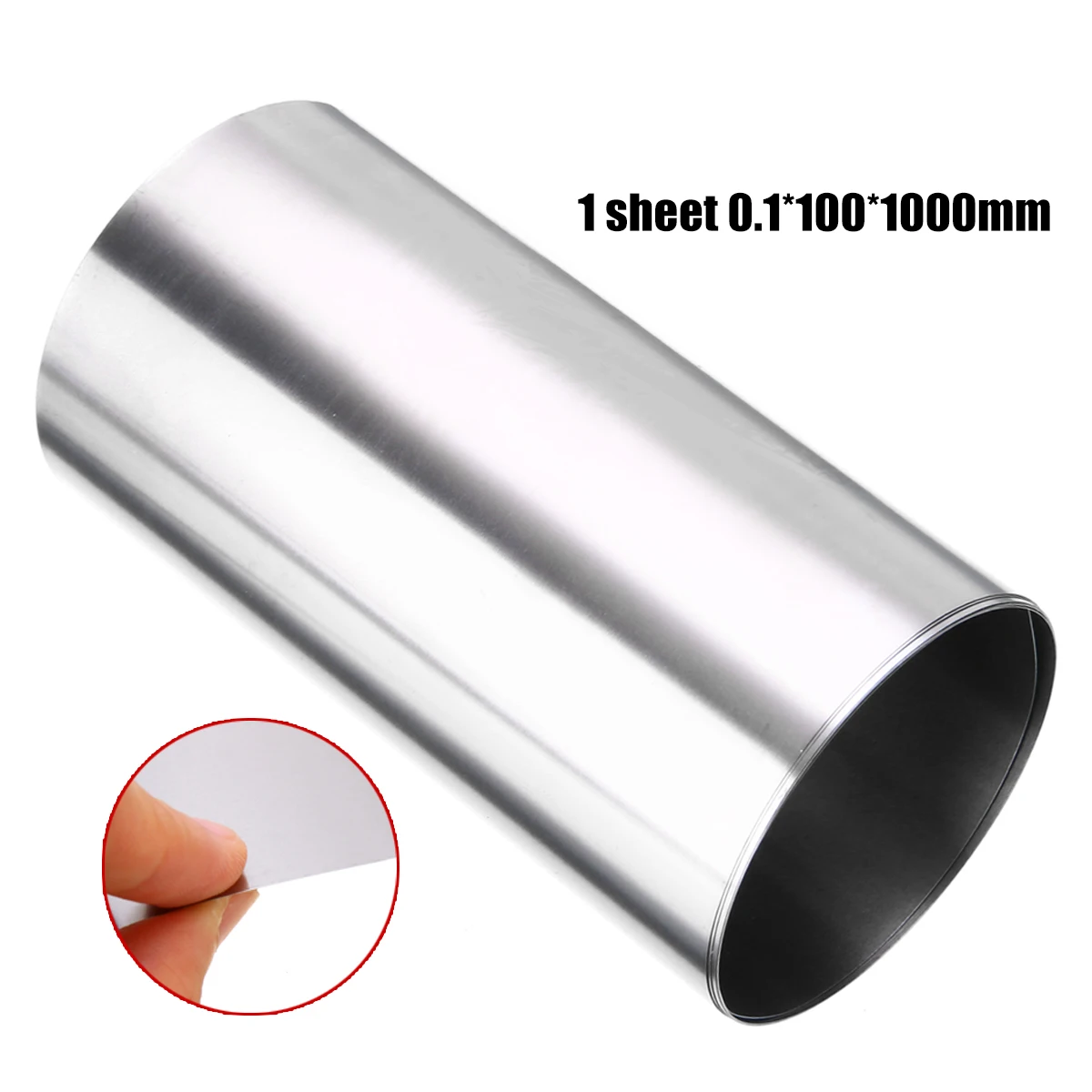 1 Sheet Pratical Titanium Ti Thin Plate Sheet Foil 0.1x100x1000mm Silver For Metalworking