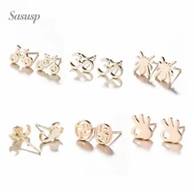 Sasusp панк велосипед паук-Скорпион серьги гвоздики для женщин и мужчин унисекс хип хоп из нержавеющей стали State мужчины t серьги