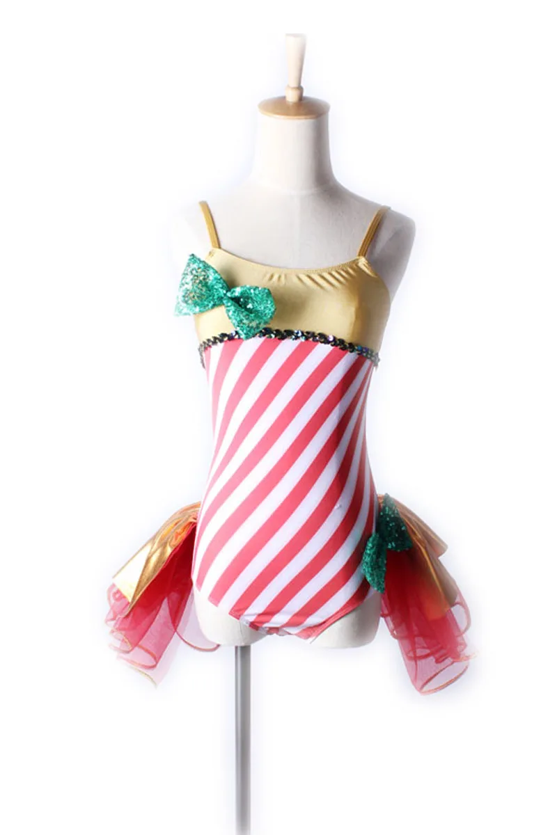 

Red Sequin Stripe Ballet Tutu Dance Dress for Girls Gymnastics Leotard Dancewear Ballet Clothes Children Ballerina Costumes