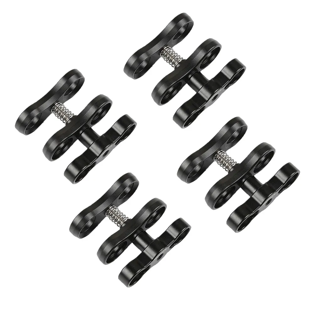 

MINIFOCUS for 4 PCS Standard Ball Clamp Butterfly Clip for Double 1" Ball Mount Connector Underwater Diving Light Arm System
