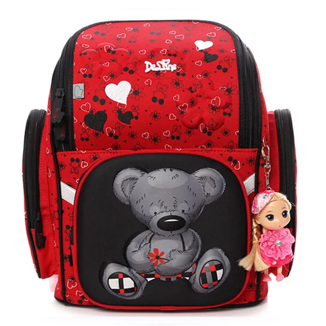 Delune, ортопедический рюкзак с рисунком автомобиля, школьные ранцы для мальчиков и девочек, Мультяшные рюкзаки для детей, Mochila Infantil 3-162 - Цвет: Delune6-111