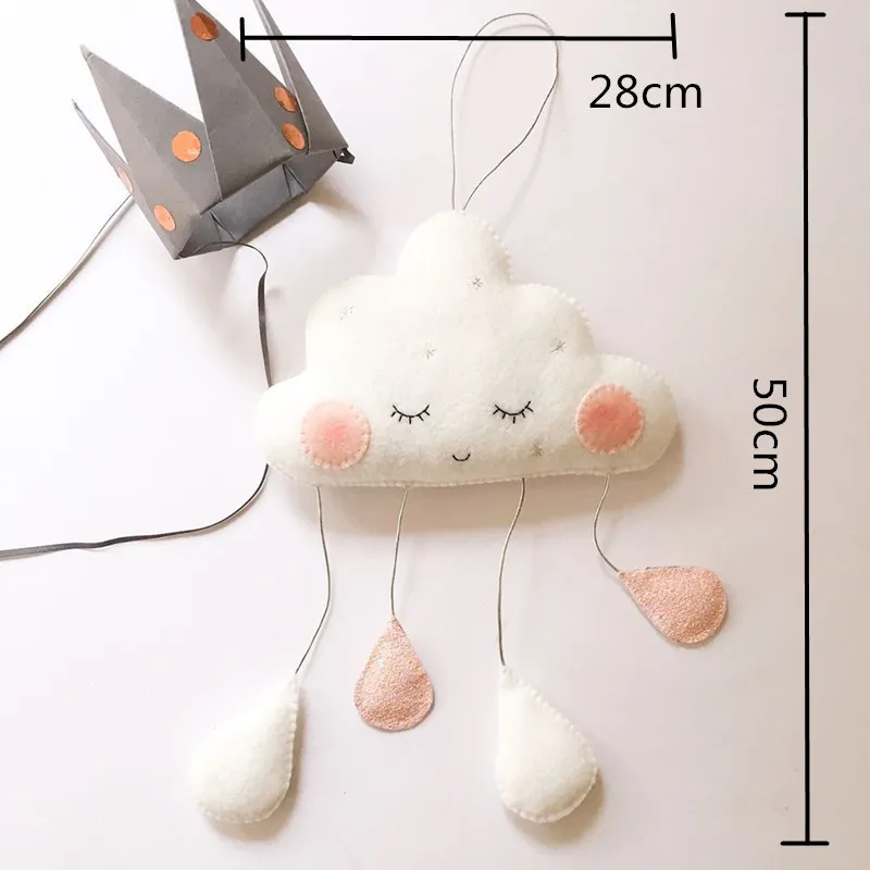 Props Rainbow clouds Newborn Baby Bedroom Decor Hanging Toys children Crib hanging decoration Kids Play Tent Decoration Tent
