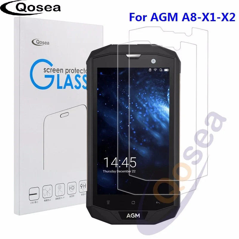 

Qosea (2 PACK) For AGM A8 Tempered Glass Ultra Clear 9H Protective Film Explosion-proof For AGM A8 X1 X2 Phone Screen Protector