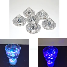 20 шт./партия, светящийся бриллиант, изменяющий цвет светодиод, мигающие светящиеся фонарики, игрушки, вечерние товары для ночного клуба