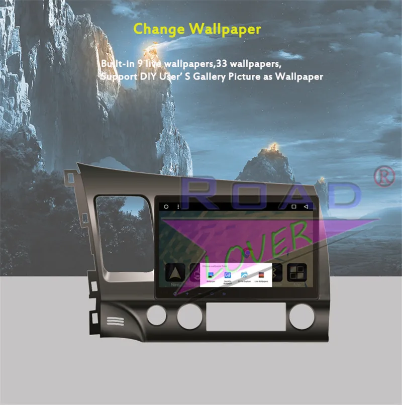 Perfect Roadlover Android 8.1 Car Multimedia Player Radio For Honda Civic 2006-2011 Stereo GPS Navigation Automagnitol Double Din NO DVD 22