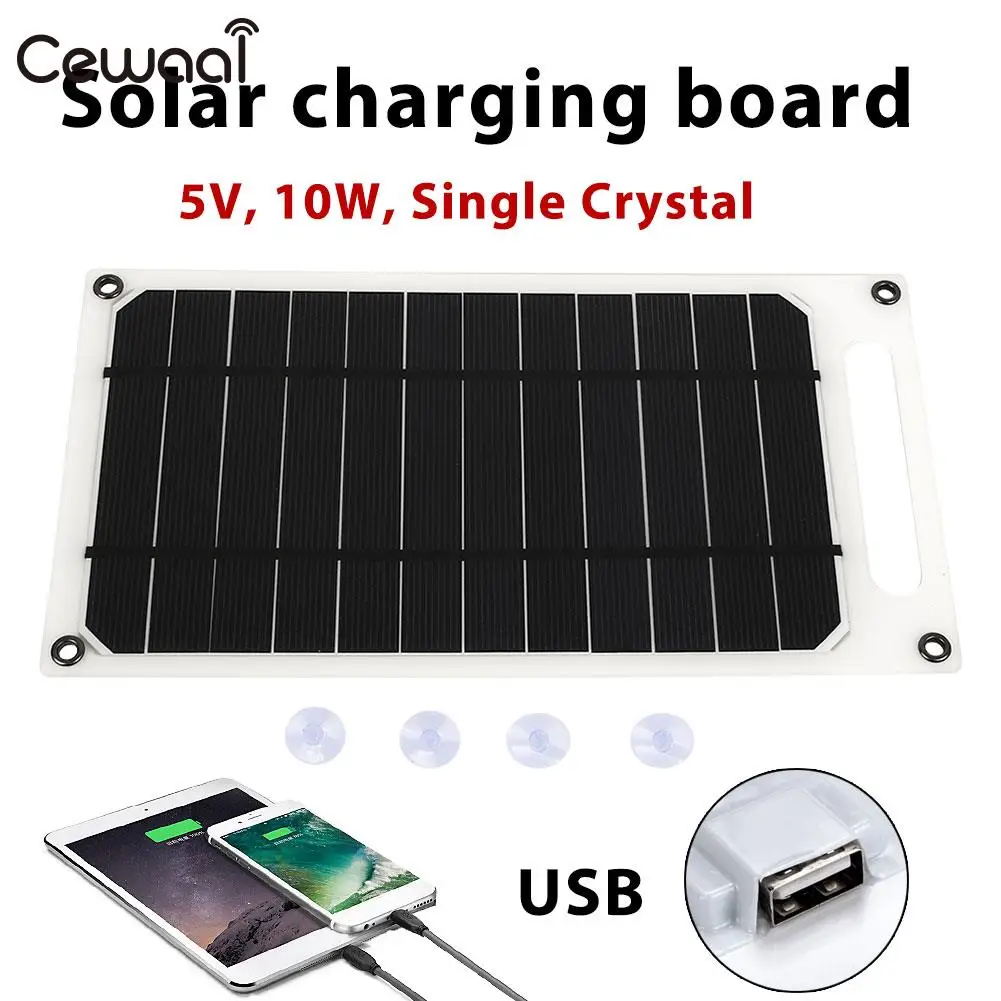 

Solar Panel USB Port Durable Tablet Solar Generator 5V 10W Travel Solar Charger Panel Monocrystalline Silicon