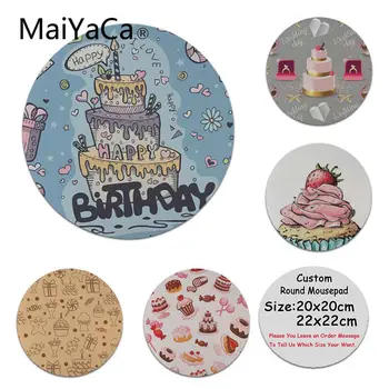 

MaiYaCa Your Own Mats Cup of Cake Happy Birthday High Speed New Mousepad Customized MousePads Computer Laptop Anime Mouse Mat
