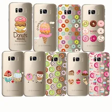 

fresh ice cream cake chocolate Donut Sweetheart candy house cover Soft Phone Case for Samsung S8 S9 edge PLUS Note 8 5 S6 S7