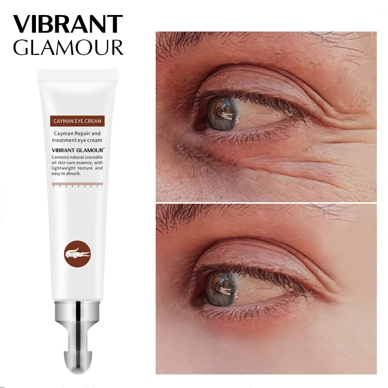 

VIBRANT GLAMOUR Crocodile Anti-Aging Wrinkles Eye Cream Hyaluronic Acid Gel Whitening Moisturizing Remove Dark Circles Puffiness