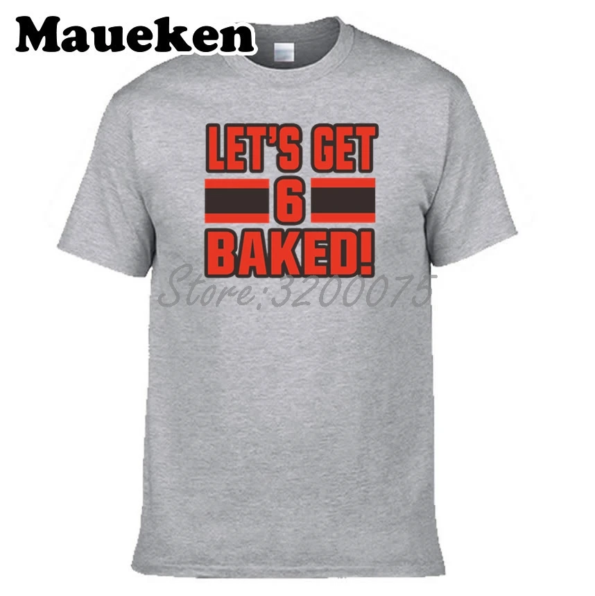 Мужская футболка Baker Mayfield 6 Let's get Baked Cleveland для фанатов W18052102 | одежда