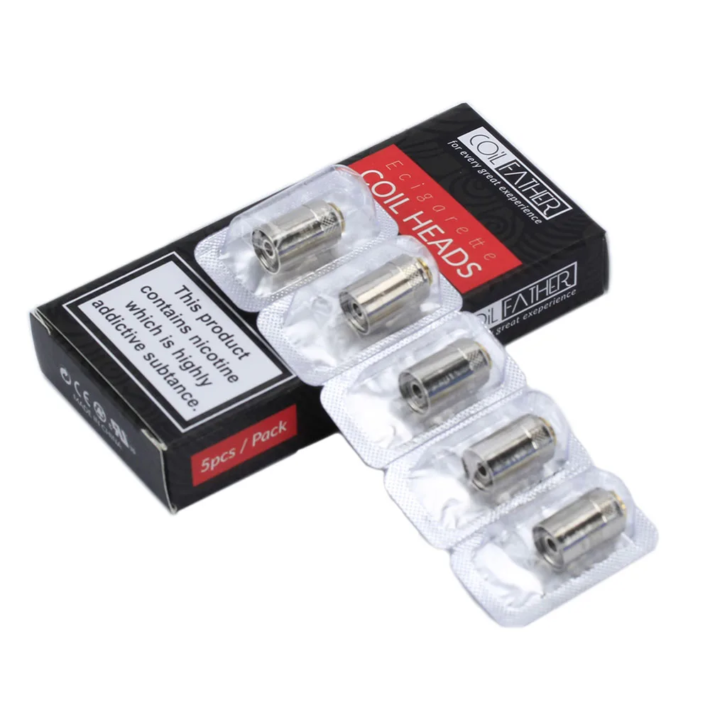 Катушка Coil Father Subohm BF 5 шт./лот сменная катушка 0 6 Ом подходит для атомайзера Cubis eGo AIO