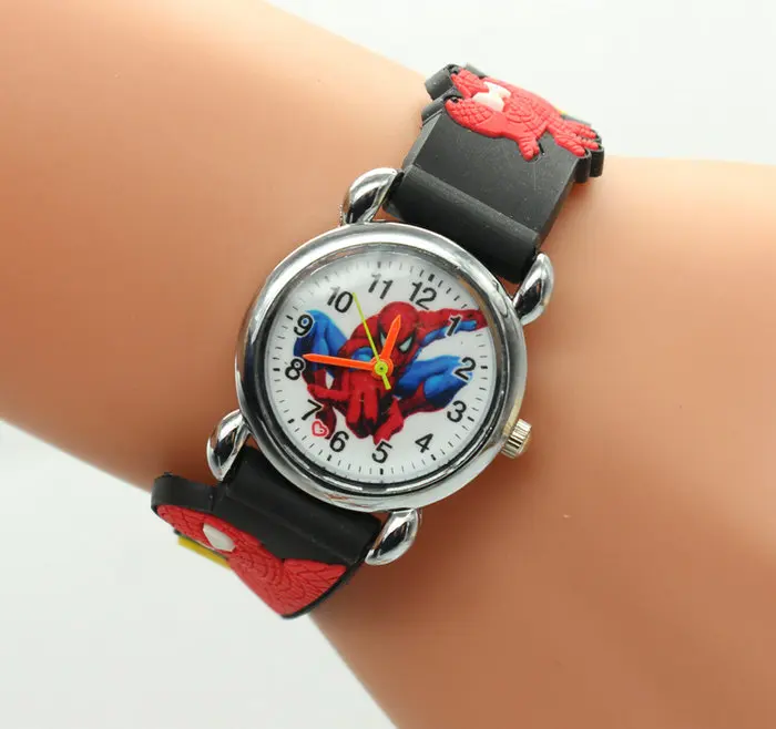 

hot sale fashion spiderman watches children watch cute cartoon watch kids cool 3d silicone quartz watch relogio clock hour gift