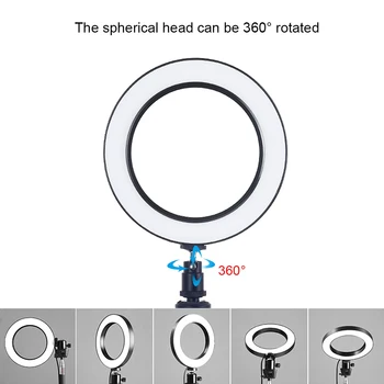 

Andoer 3.5/4.7 Dimmable Led Studio Photo Ring Light For Live Streaming Selfie Photography Video Shooting With Tabletop Tripod