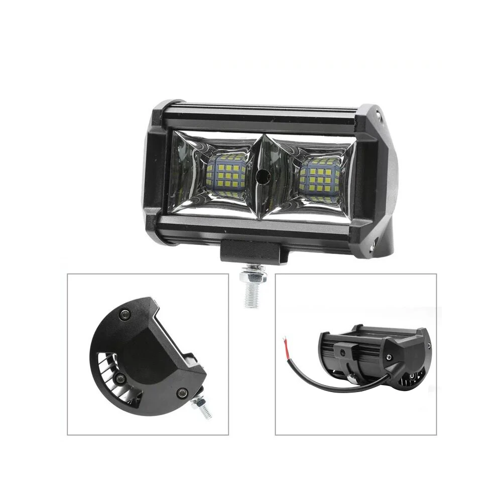 72W LED Work Light 12V Light Bar LED Lamp Auto Fog Lamps for Tractor Boat OffRoad Car Truck SUV ATV Motorcycle With Wiring (7)