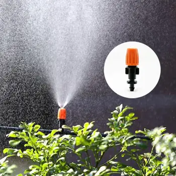 

50pcs Single Spray Irrigation Nozzle Home Garden Sprayer Nozzle Adjustable Irrigation Hose Misting Water Dropper Tools New