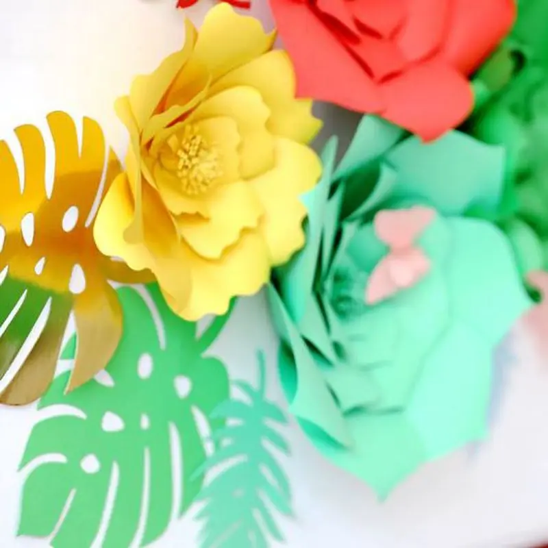 Свадебные украшения для дома DIY бумажные цветы настенные украшения фото фон зеленый искусственный цветок принадлежности для дня рождения, Q