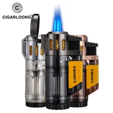

CIGARLOONG cigar straight windproof lighter portable personalized cigars electronic cigarette lighter LL-7002