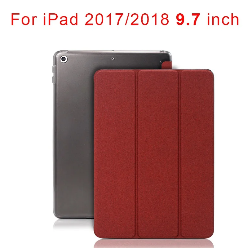 Чехол для iPad 11/12. 9/9. 7, кожаный Ultra Slim Smart Sleep Tri-fold задняя крышка для iPad Pro 11 12,9 дюймов чехол Funda - Цвет: 9.7-red