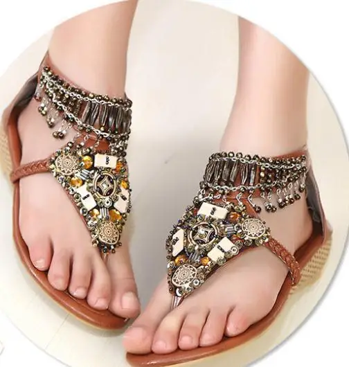 bohemian beaded sandals