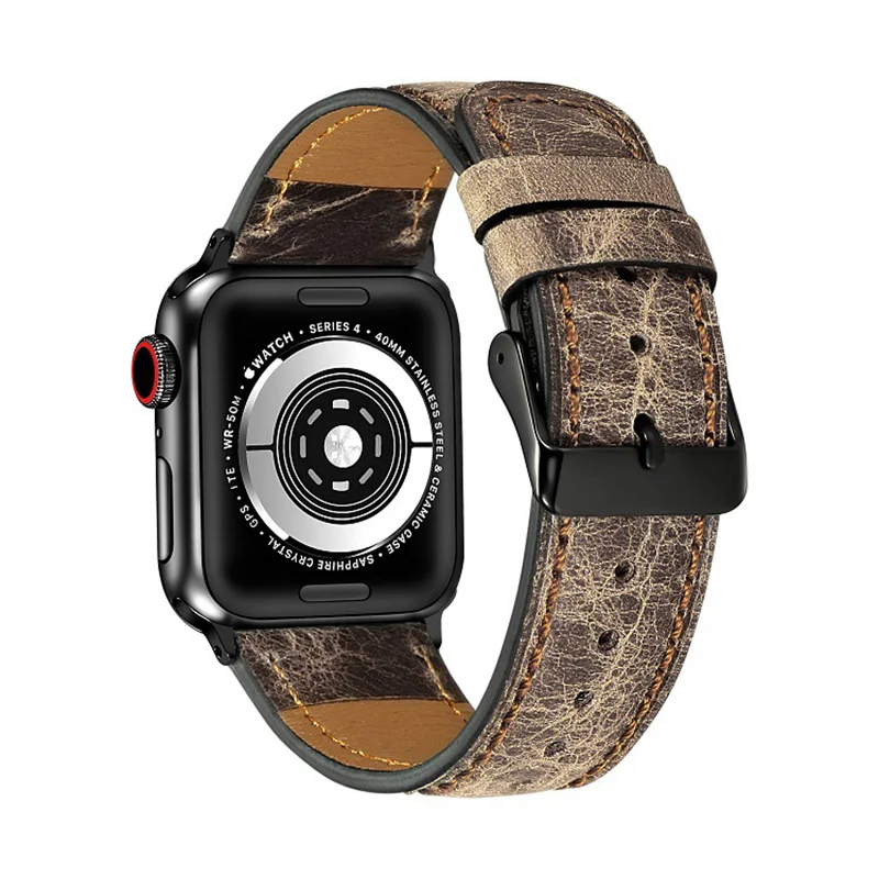Laforuta ремешок из натуральной кожи для Apple Watch 4 ремешка 44 мм 40 iWatch 42 38 мужчин и женщин