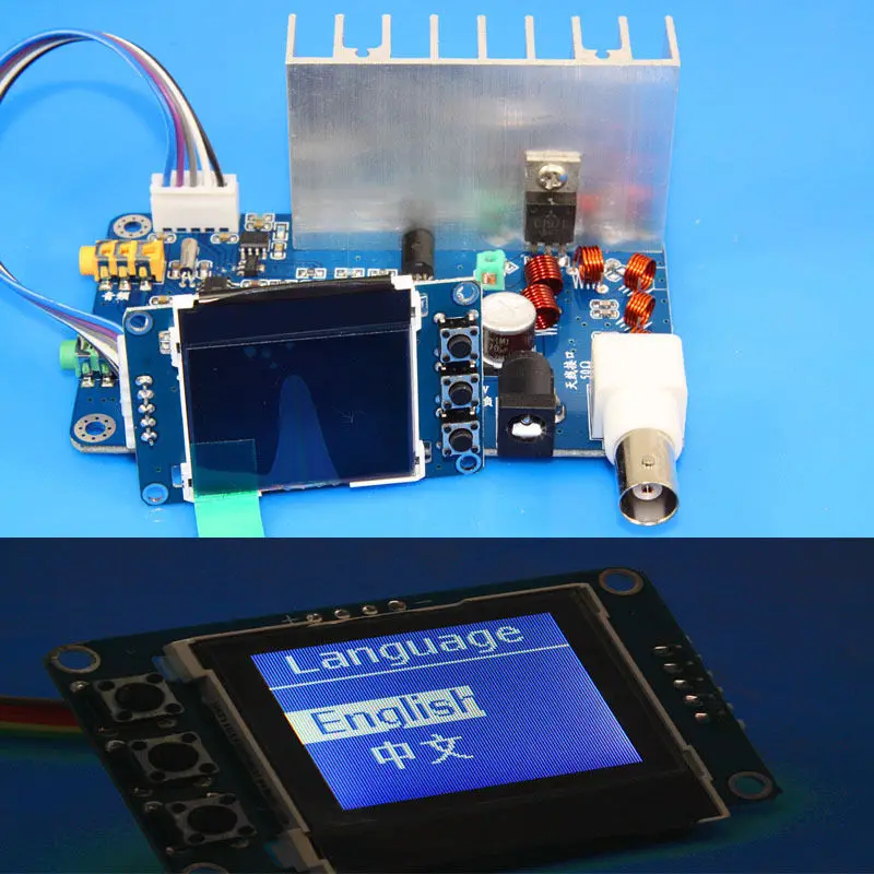 LCD Assembled FM 5W PLL FM Stereo Transmitter Max power 7W Receiver 76M-108MHz