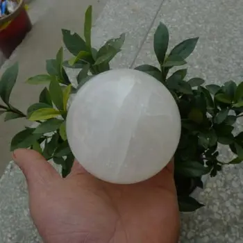 

04833 NATURAL CITRINE CALCITE QUARTZ CRYSTAL SPHERE BALL HEALING !!