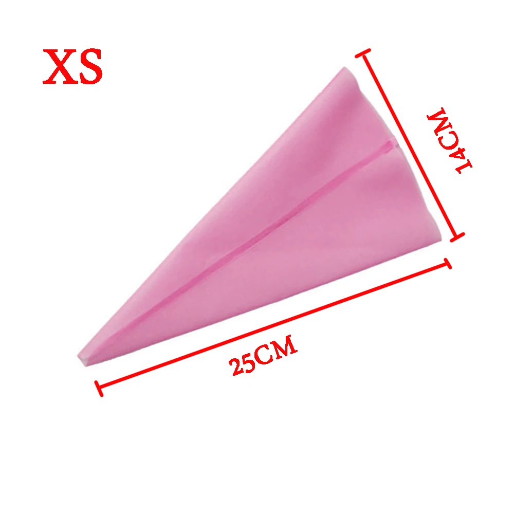 1 шт силиконовый трубопровод мешок многоразового использования Обледенение кондитерский мешок для крема торт инструмент для декорирования, сделай сам - Цвет: pink XS