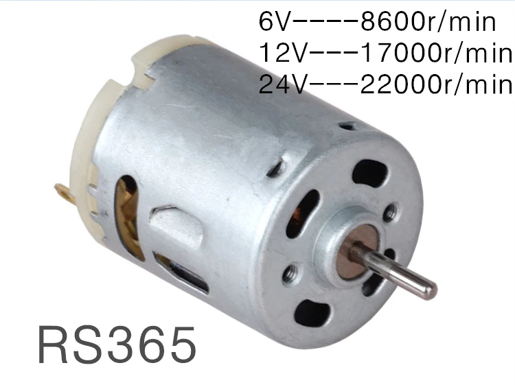 

RS365 Strong magnetic carbon brush dc motor,6V 12V 24V High speed Hair dryer motor