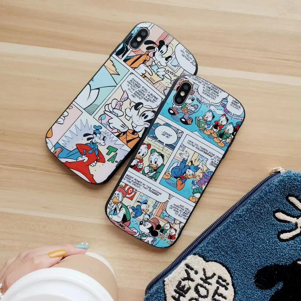 

New Cute Animal Minnie Donald Pluto Cartoon Comic Soft Silicone Phone Case For Iphone 6 6S 7 8 Plus X Xs Xr Max For Apple