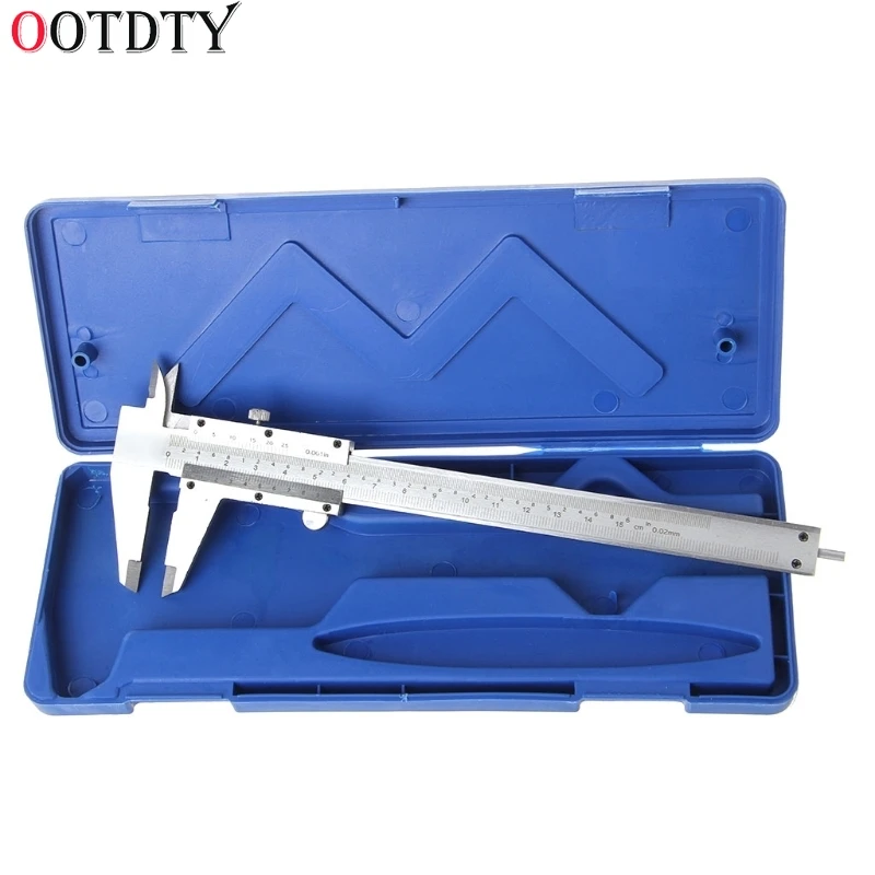 

OOTDTY 6"/ 0-150mm Vernier Caliper Gauge Metal Steel Measuring Tool 0.001" with box