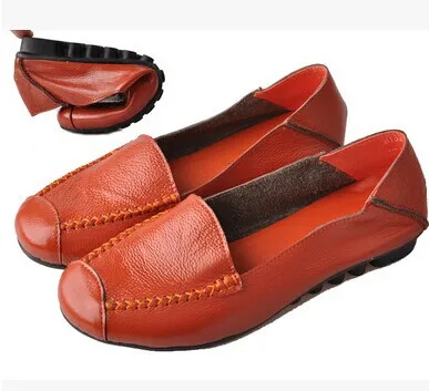 Plus Big Size 40 43 Hot New 2017 Cowhide Genuine Leather Loafers Gommini Single Shoes Black
