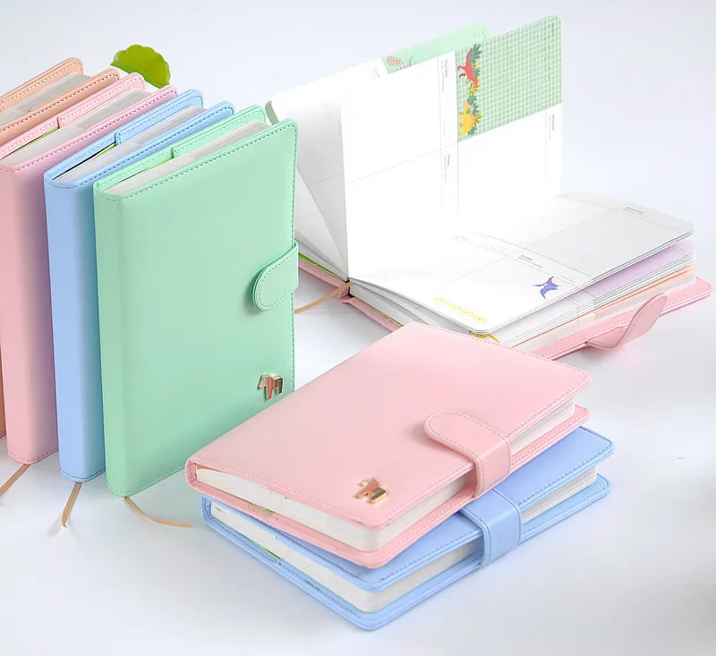 

New Arrival Weekly Planner Sweet Notebook Creative Student Schedule Diary Book Color Pages School Supplies No Year Limit
