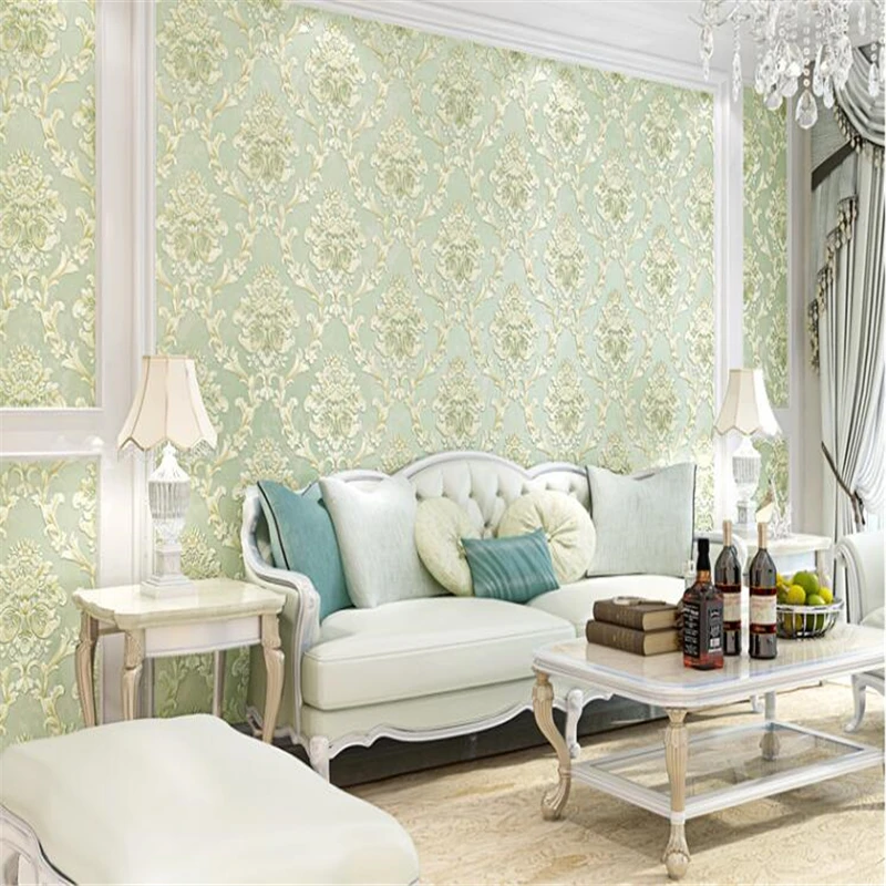 

beibehang Bedroom living room wallpaper luxury European 3D non wovens simple TV backdrop wallpaper papel de parede papier peint