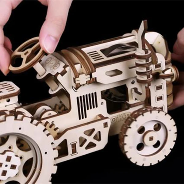 Robotime креативный DIY привод трактора 3D деревянная модель строительные наборы игрушки хобби подарок для детей и взрослых LK401
