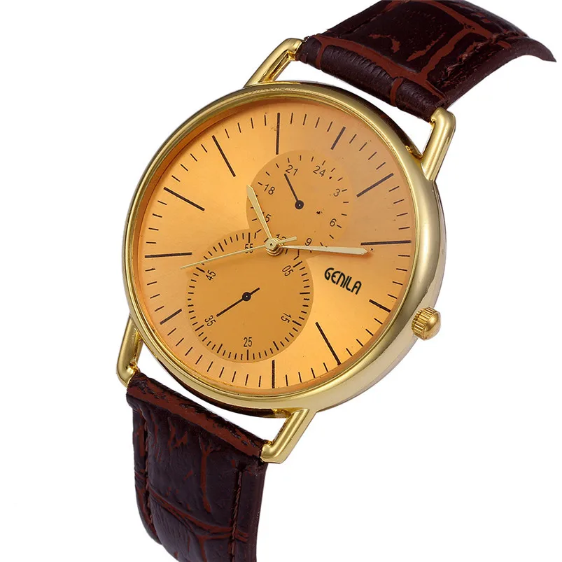 Brand Luxury Men's Watch Date Day Retro Design Leather Band Analog Alloy Quartz Wrist Watch Male Clock Zegarki Meskie 3M29#N (3)