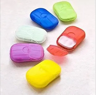 

Travel laundry Scented soap sheet Slice Foaming Hand Washing soap flakes compact 2Pcs