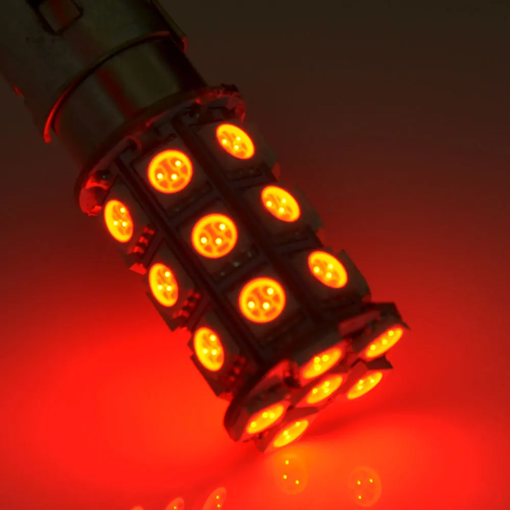 2 шт./лот 27 SMD 5050 светодиодный красный Белый 1157 BAY15D P21/5 W супер яркий автомобильный