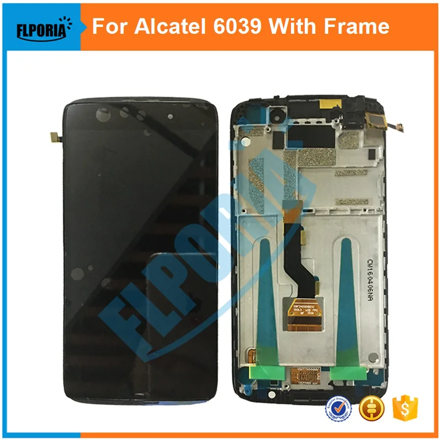 

New For Alcatel Idol 3 6039 6039A 6039K 6039Y LCD Display With Touch Screen Digitizer Assembly With Frame Replacement