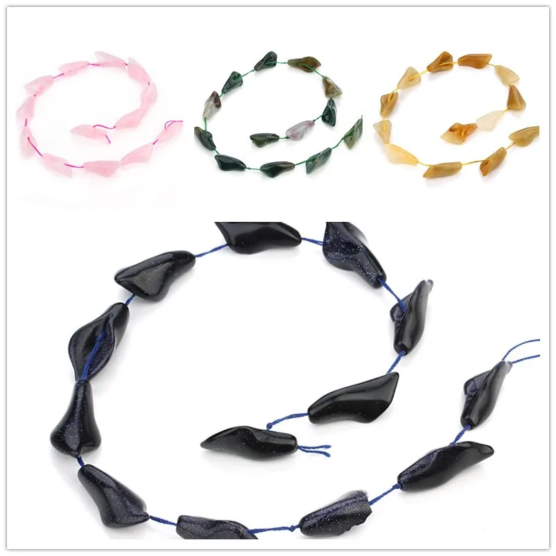 

13pcs 7styles14x28mm Created Bulk Natural Stone Beads For Necklace Bracelet Making Loose Beads DIY Jewelry Findings Accessories