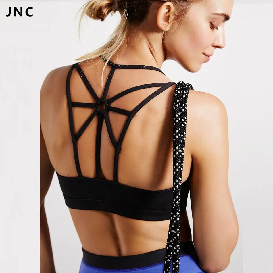 

Women's High Support Cross Beautiful Back Wirefree Removable Padded Cups Yoga Sport Bra Athletic Vest Tops