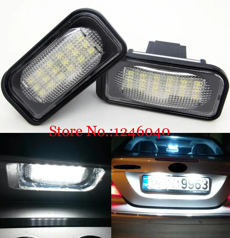 2Pcs Led License Number Plate Light For Chrysler Crossfire Roadster