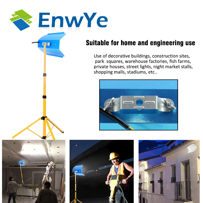 EnwYe NEW LED Iodite tungsten lamp 30W 50W 100W cold light AC 220V 240V outdoor lighting construction site lighting floodlight