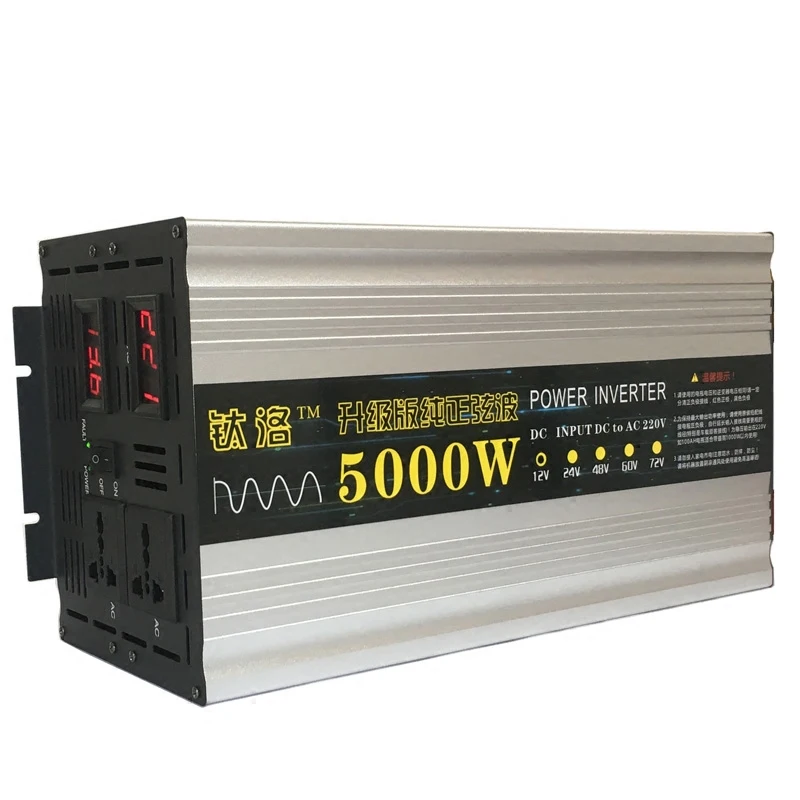 

Pure Sinusoidal Inverter 12V 24V 48V 60V to 220V 5000W Vehicle-borne Household Photovoltaic