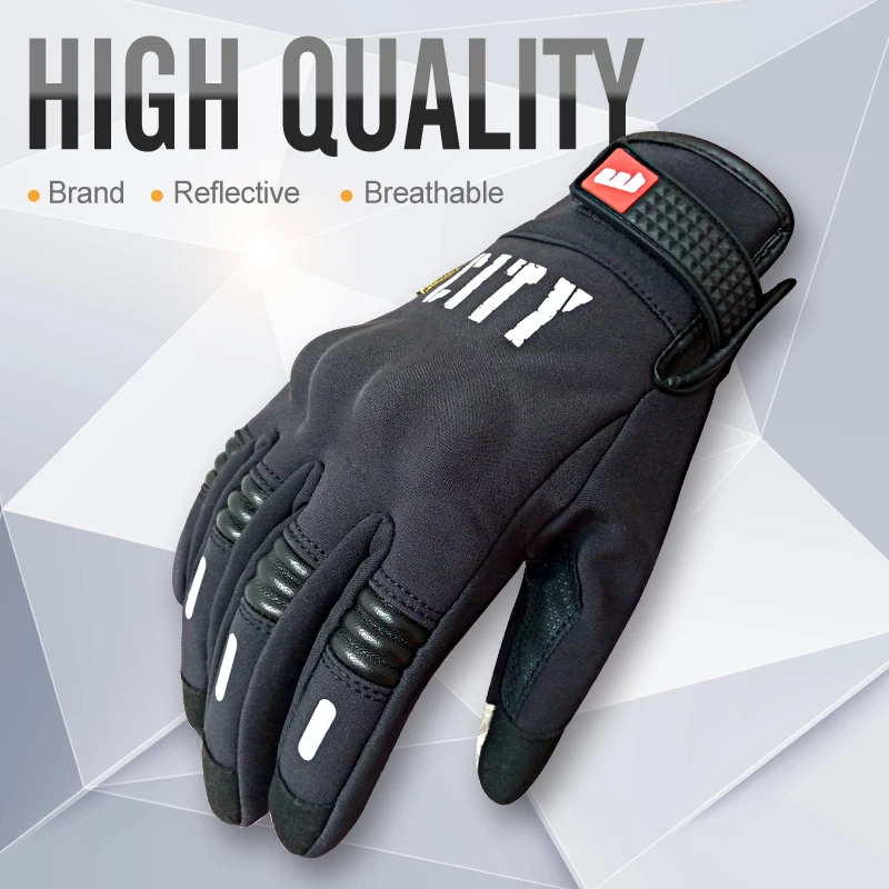 Motorcycle Glove Man Touch Screen Cycling Racing Full Finger Summer Motorbike Moto Bicycle Bike Reflective Motocross