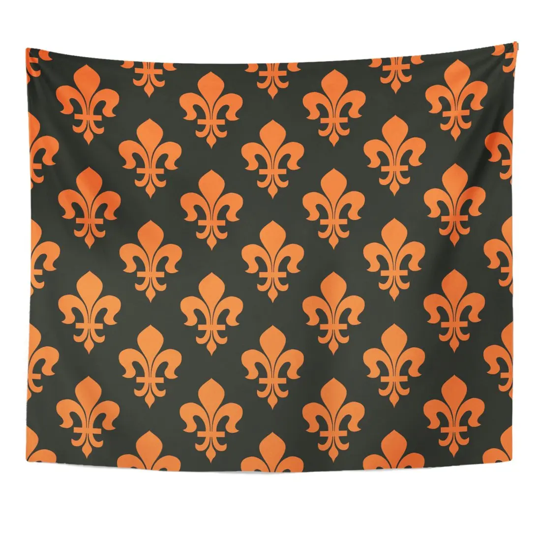 Abstracto Negro Y Naranja Vintage Clasico Frances Real Ornamentado