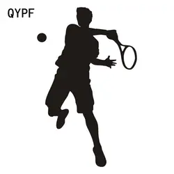 Qypf 11.4 см * 18 см стайлинга автомобилей Спортивная Теннис мода винил Наклейки для автомобиля черный, серебристый цвет s2-0600