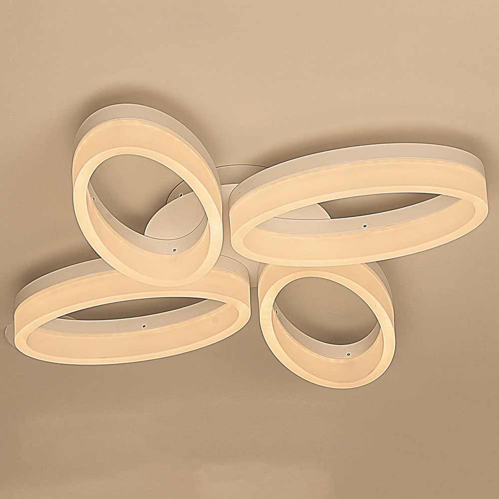 

IPROLED 60w CCT and brightness dimmable by 2.4G remote or smart phone app 4 ring surface mounted led ceiling light