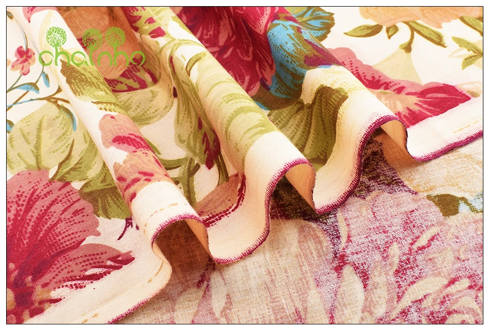 Chainho, 6 шт./лот, Цветочная серия, саржевая хлопковая ткань с принтом, Лоскутная Ткань, сделай сам шитье и стеганое одеяло, материал для ребенка и ребенка