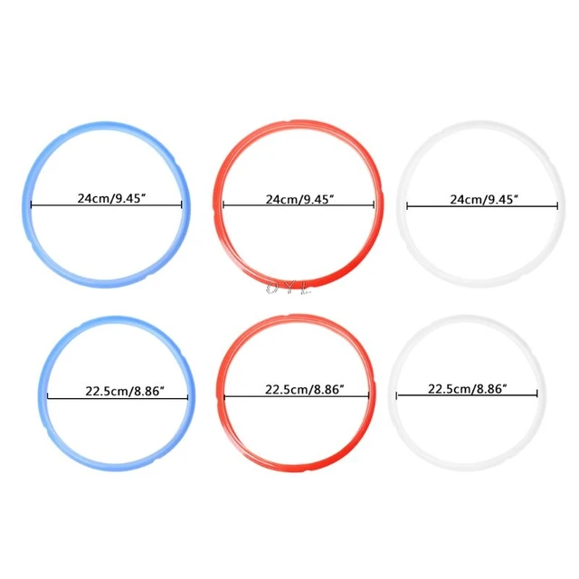 Silicone Sealing Ring 6/8 Quart For . Electric Pressure Cooker Red/blue/white 3